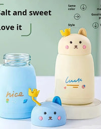 Glass Bottle Cat With Crown
