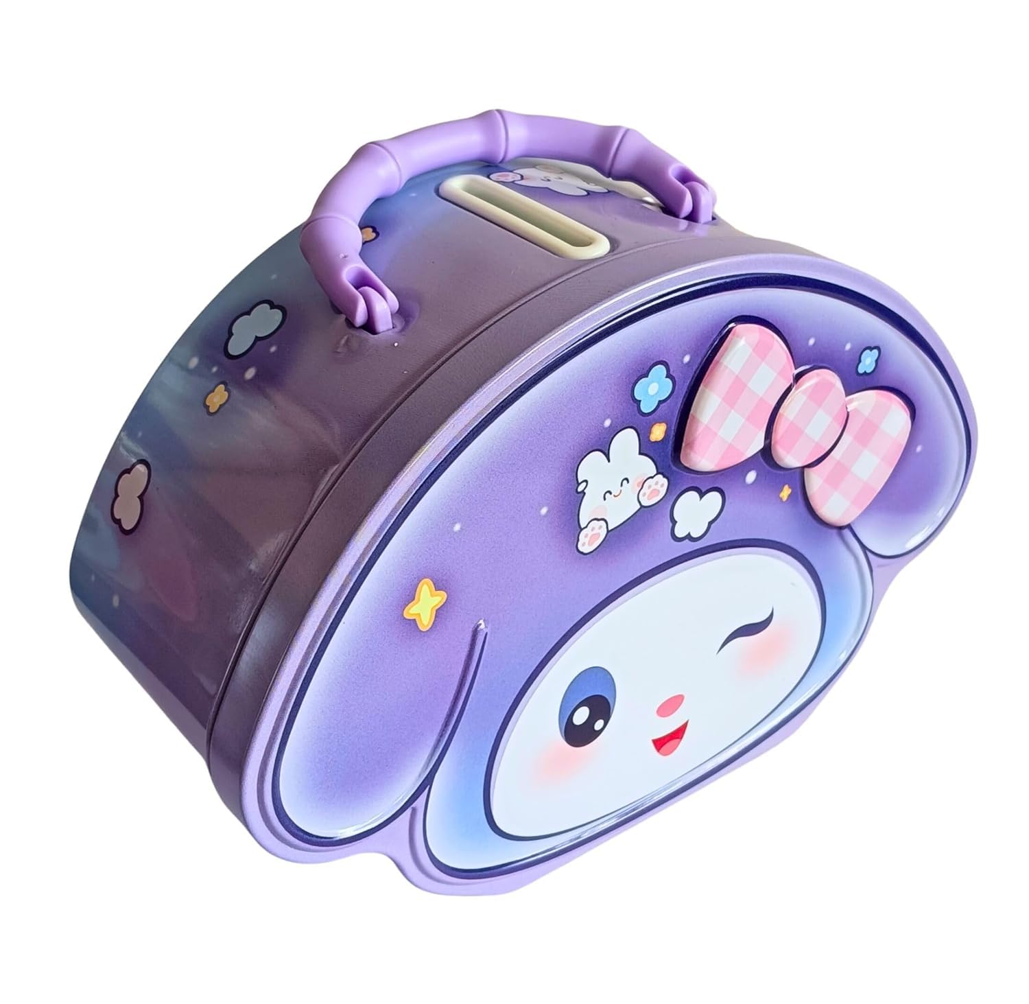 Cinnamoroll Themed Money Saving Tin Coin Bank with Password Lock