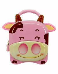 Cute Cow Money Safe Piggy Bank with Lock
