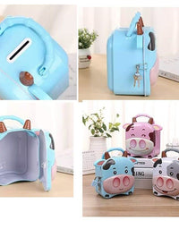 Cute Cow Money Safe Piggy Bank with Lock

