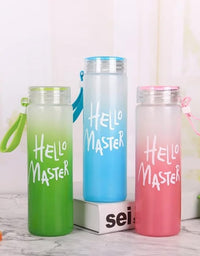 Hello Master Glass Water Bottle/Transparent Water Bottle
