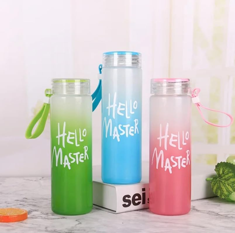 Hello Master Glass Water Bottle/Transparent Water Bottle