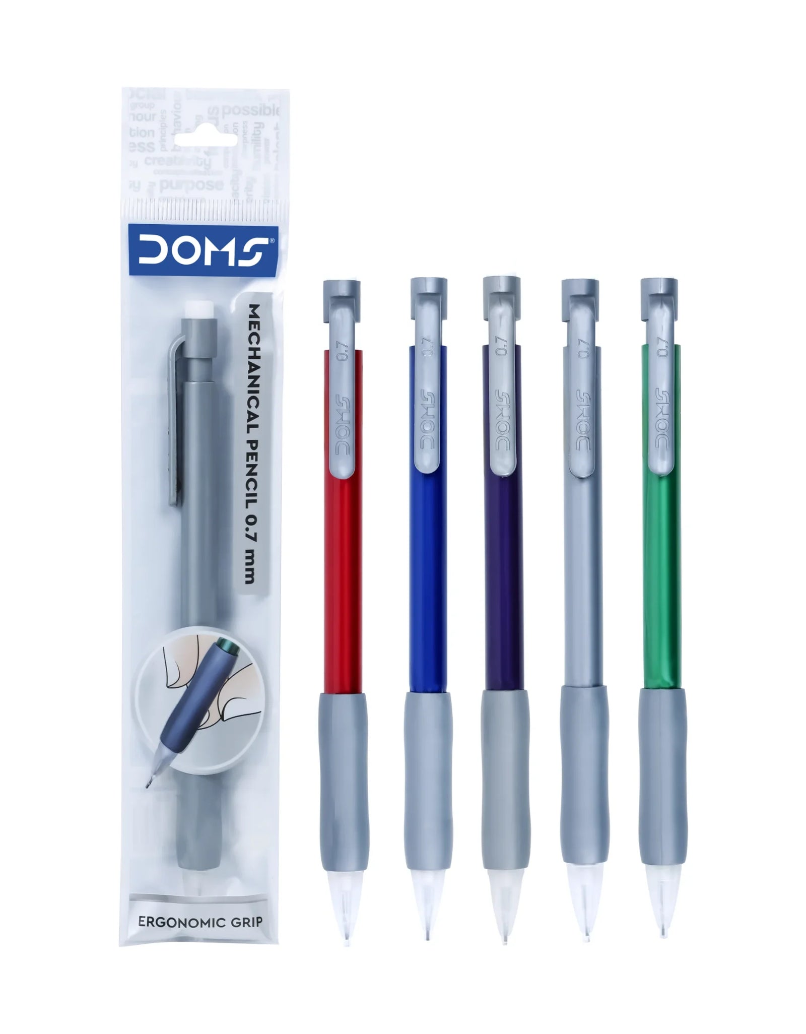 DOMS Mechanical Pencil 0.7 MM (Multicolor)-As per Stock