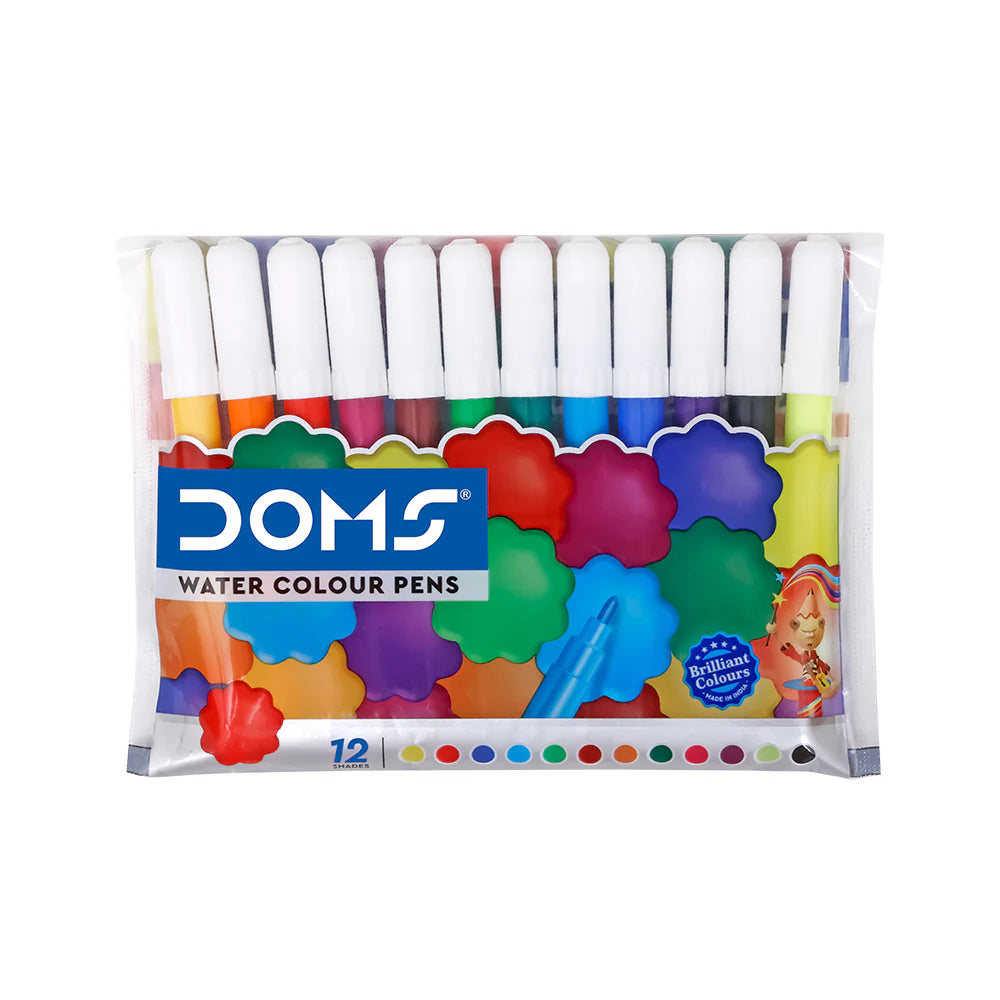 DOMS Watercolour Pens 12 Shades Mini
