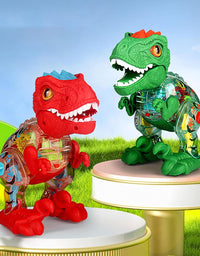 Toy Assemblable Transparent Dinosaur Durable Transparent for Gift
