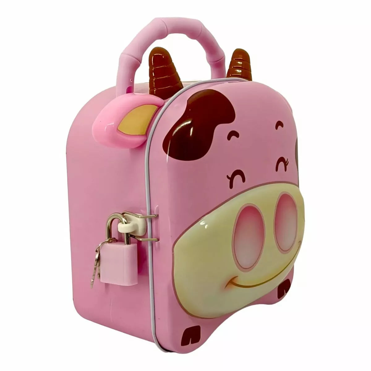 Cute Cow Money Safe Piggy Bank with Lock