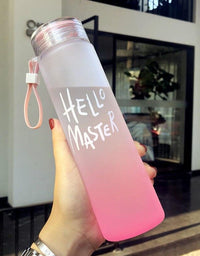 Hello Master Glass Water Bottle/Transparent Water Bottle
