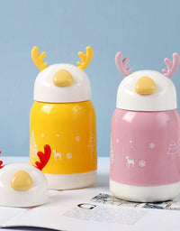 Small Premium Water Bottle Insulated Glass Bottle with Outer Plastic Cover
