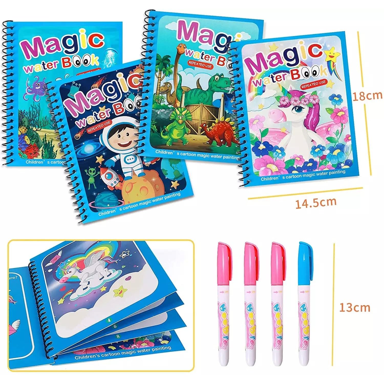 Magical Water Drawing Book – Fun and Safe Learning Toy for Kids (Size13*19cm)