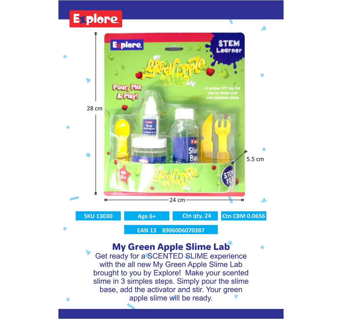 DIY Green Apple Slime Lab STEM Kit
