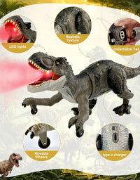 Remote Control Walking & Roaring Dinosaur Toy with Lights and Sound
