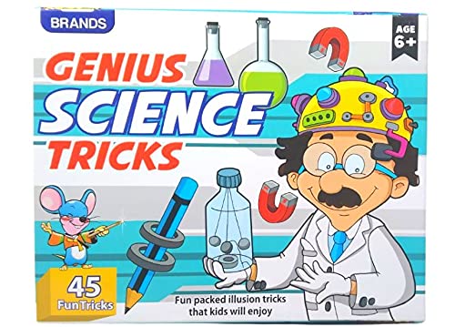 Genius Science Kit with 45 Fun Tricks for Age 6+ Kids