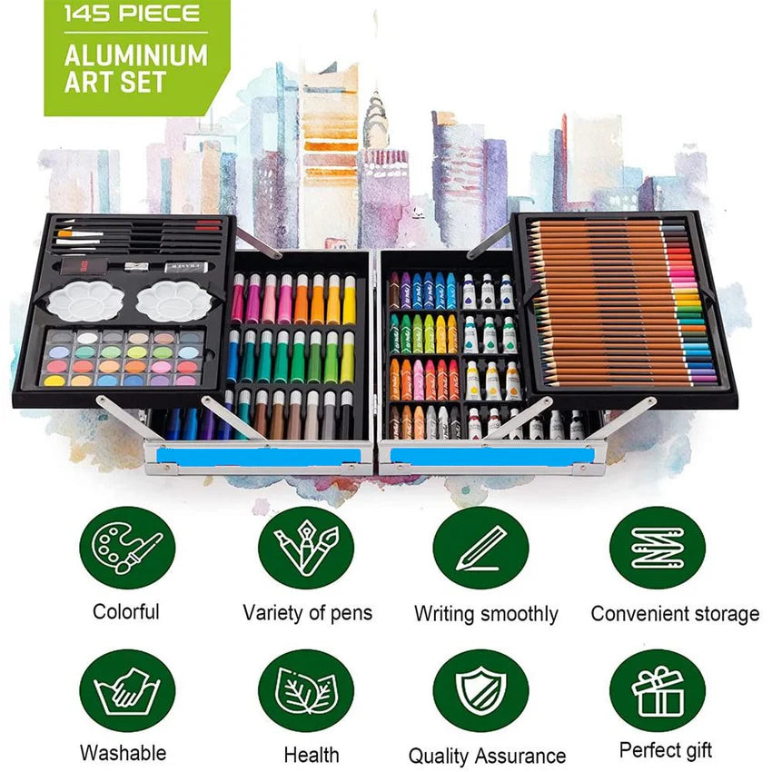 Deluxe Art Drawing Colour Suitcase Kit Set for Kids