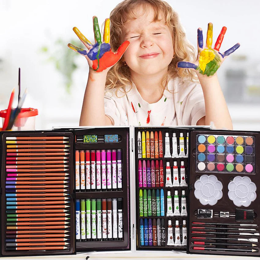 Deluxe Art Drawing Colour Suitcase Kit Set for Kids
