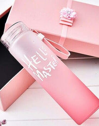 Hello Master Glass Water Bottle/Transparent Water Bottle
