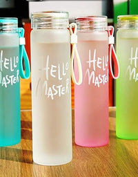Hello Master Glass Water Bottle/Transparent Water Bottle
