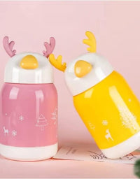 Small Premium Water Bottle Insulated Glass Bottle with Outer Plastic Cover
