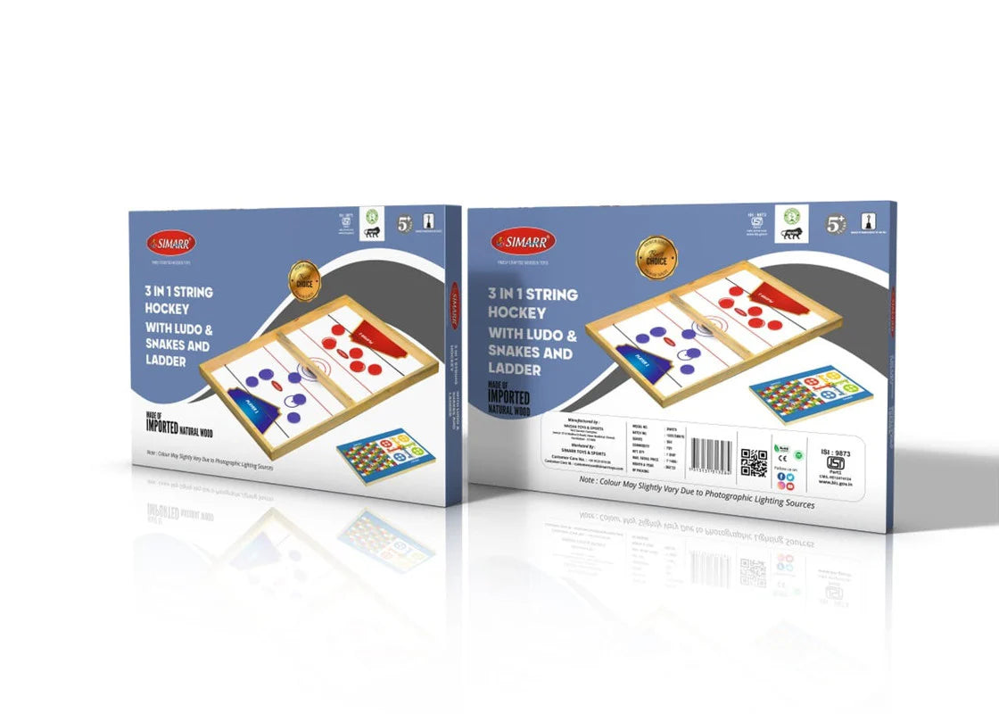 3-in-1 string hockey game – engaging and competitive tabletop play set for children and families