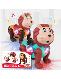 Electric Walking Lion Toy for Kids – Battery Operated Animal Toy with Lights and Roaring Sound | OnlineSesasta.com
