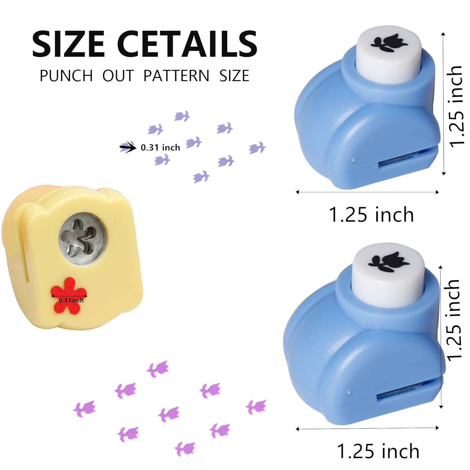 Craft Hole Punch Shapes Set,Small Paper Puncher for Kids