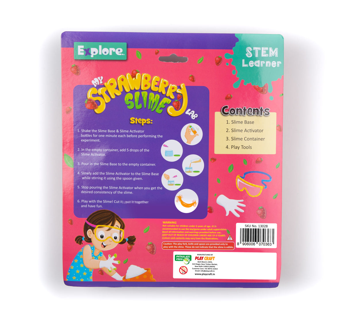 DIY Strawberry Slime Lab STEM Kit