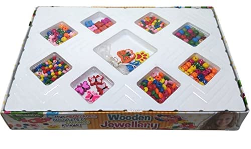 DIY Wooden Jewellery Kit | Beads Jewellery Making Kit for Girls