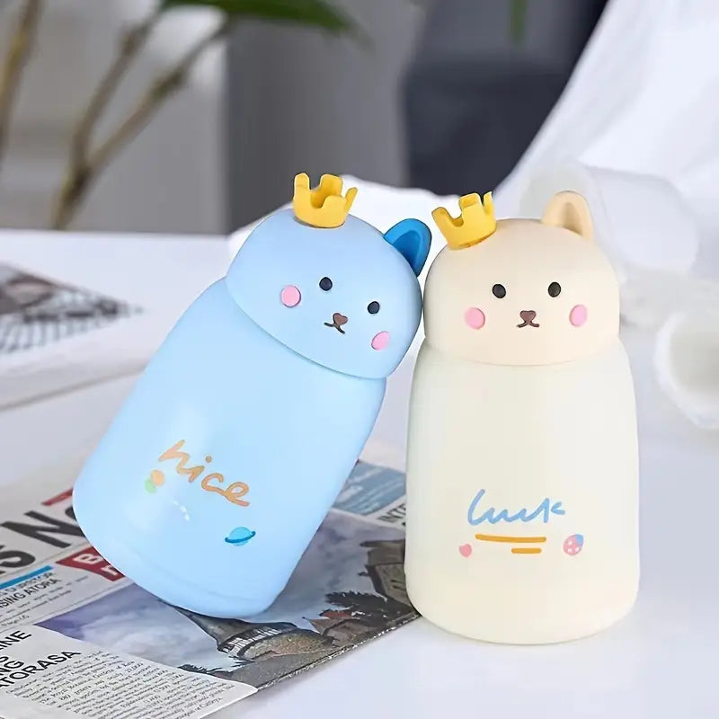 Glass Bottle Cat With Crown