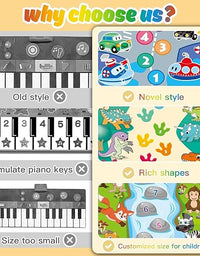 Musical Mat for Kids Ages 3+ - Marin Animals | Baby Piano Play Mat with 8 Vehicle Sounds | Interactive Musical Keyboard Early Learning Toy
