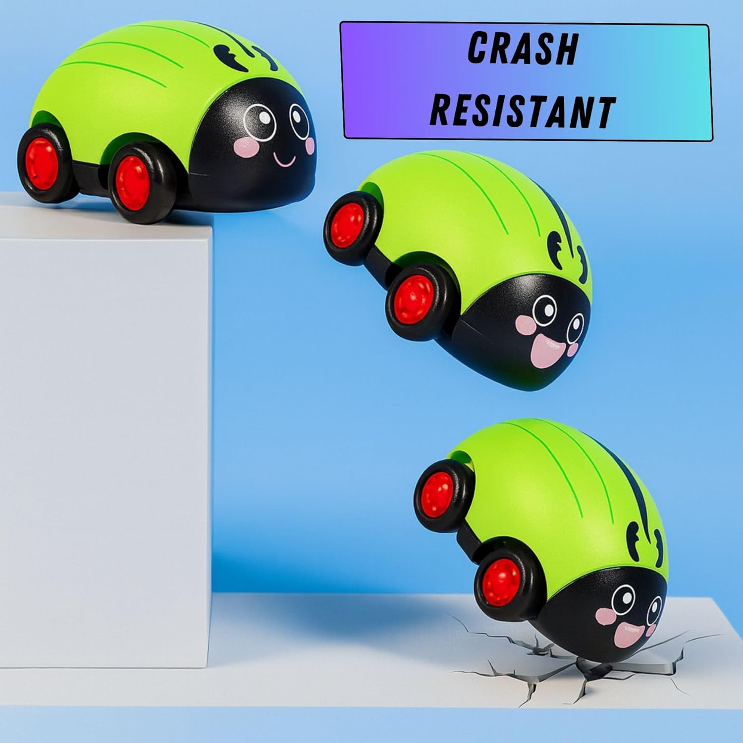 Two-Way Pull Back Insect-Themed Mini Racing Car Toy
