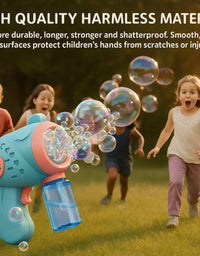 Bubble Machine for Kids Automatic Bubble Gun with 1 Bubble Solution (Multicolor)
