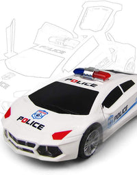 3D Light and Sound Police Car Toy for Kids – Bump and Go Action Vehicle
