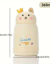Glass Bottle Cat With Crown
