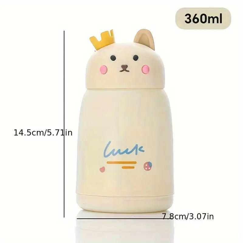 Glass Bottle Cat With Crown