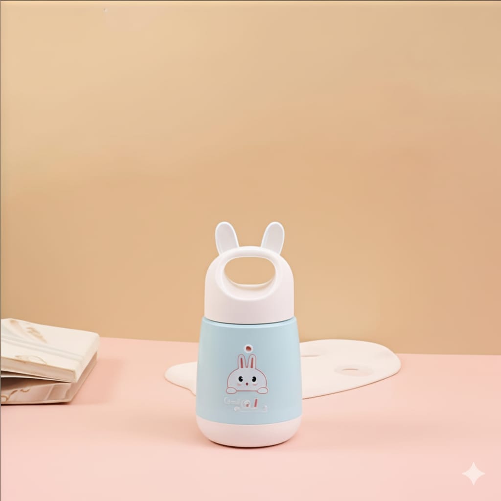 Rabbit Kids Vacuum Flask Bottle – 250ml Insulated Glass Water Bottle
