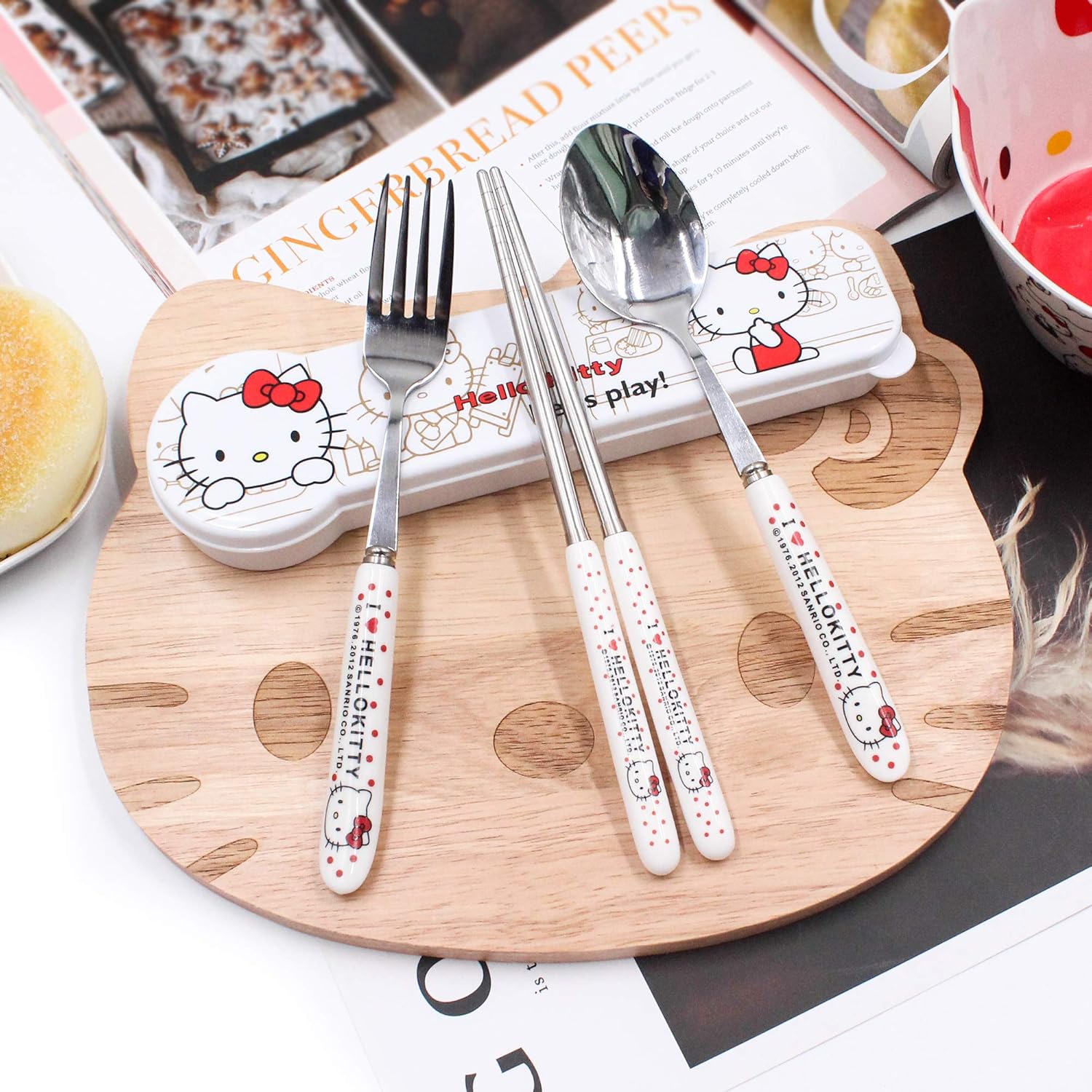 Portable Stainless Steel Cutlery Set – Spoon, Fork & Chopsticks with Case