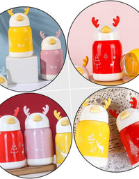 Small Premium Water Bottle Insulated Glass Bottle with Outer Plastic Cover
