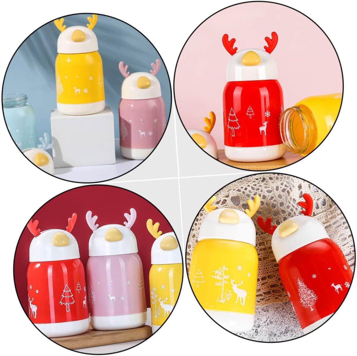 Small Premium Water Bottle Insulated Glass Bottle with Outer Plastic Cover
