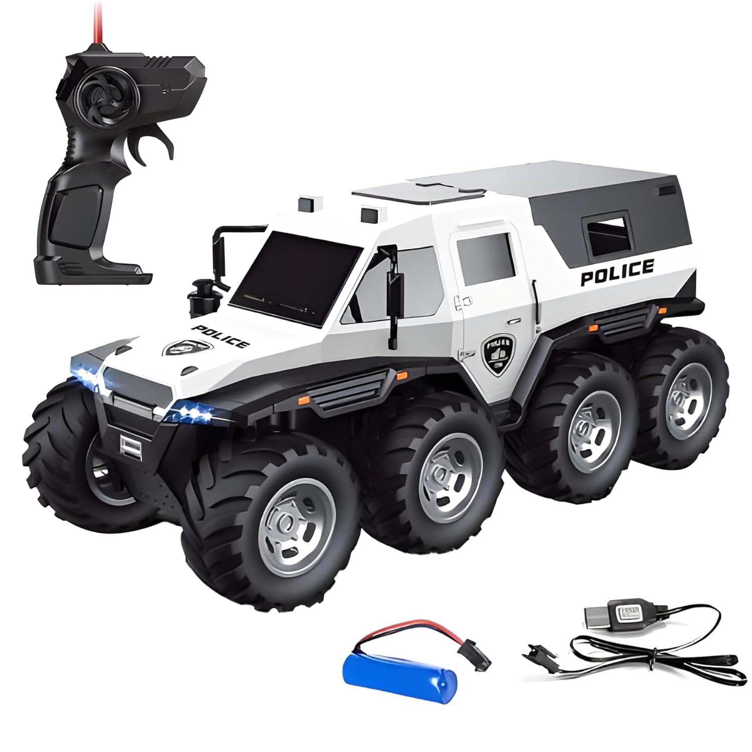 Remote Control Police Car with 4x4 Off-Road Wheels