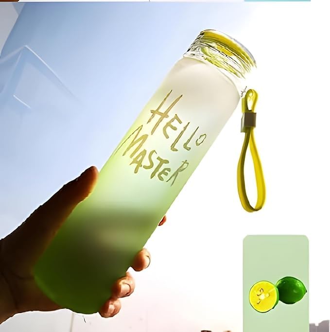 Hello Master Glass Water Bottle/Transparent Water Bottle