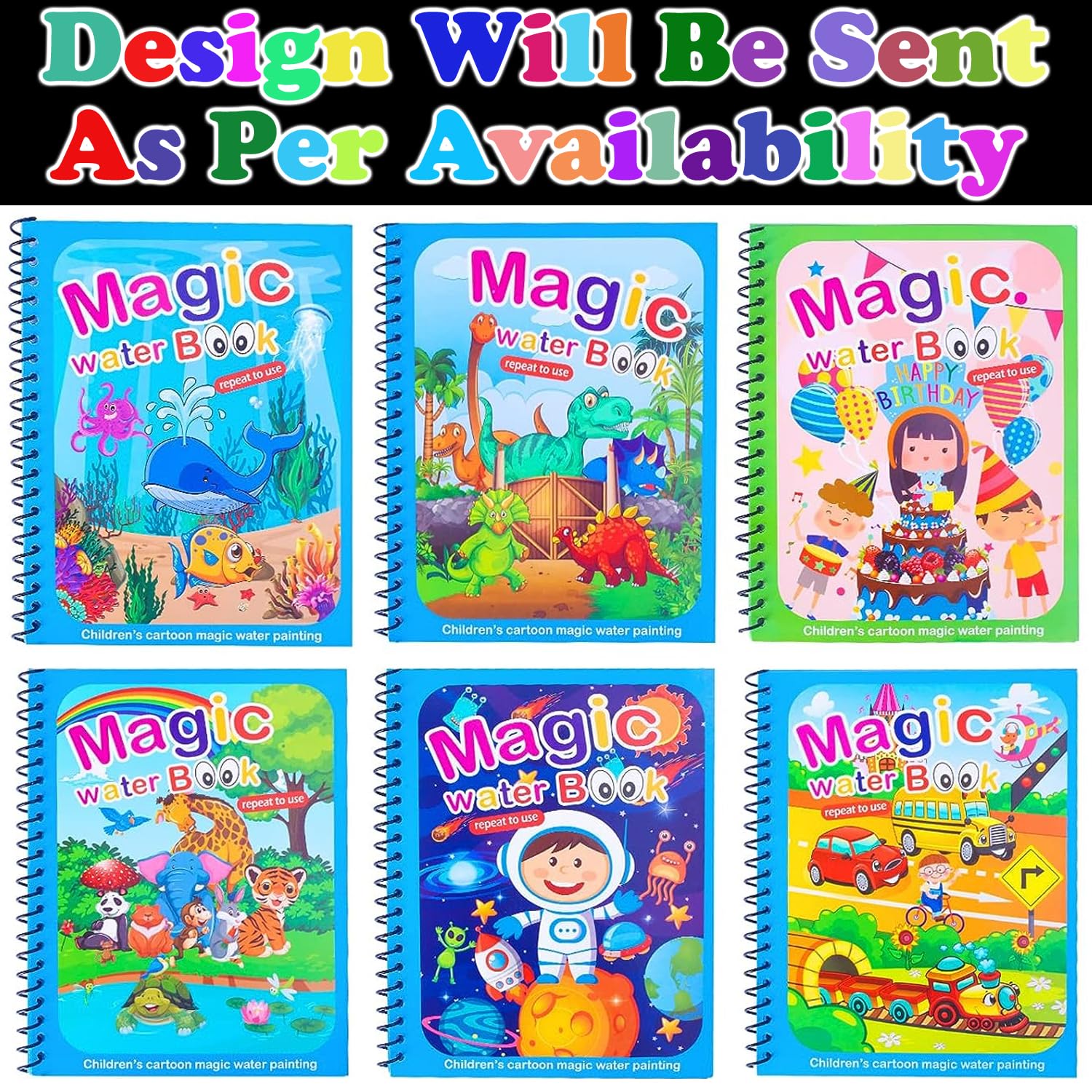 Magical Water Drawing Book – Fun and Safe Learning Toy for Kids (Size13*19cm)