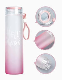 Hello Master Glass Water Bottle/Transparent Water Bottle
