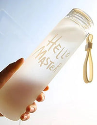 Hello Master Glass Water Bottle/Transparent Water Bottle
