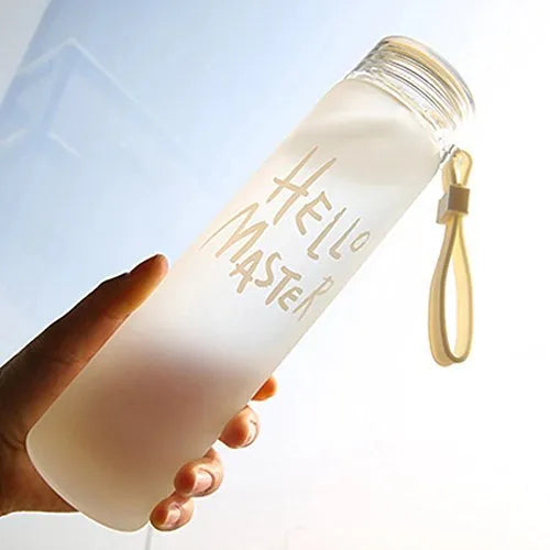 Hello Master Glass Water Bottle/Transparent Water Bottle