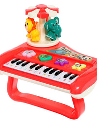 Animal Concert Musical Piano for Kids – Rotary Electronic Organ with Lights & Sound
