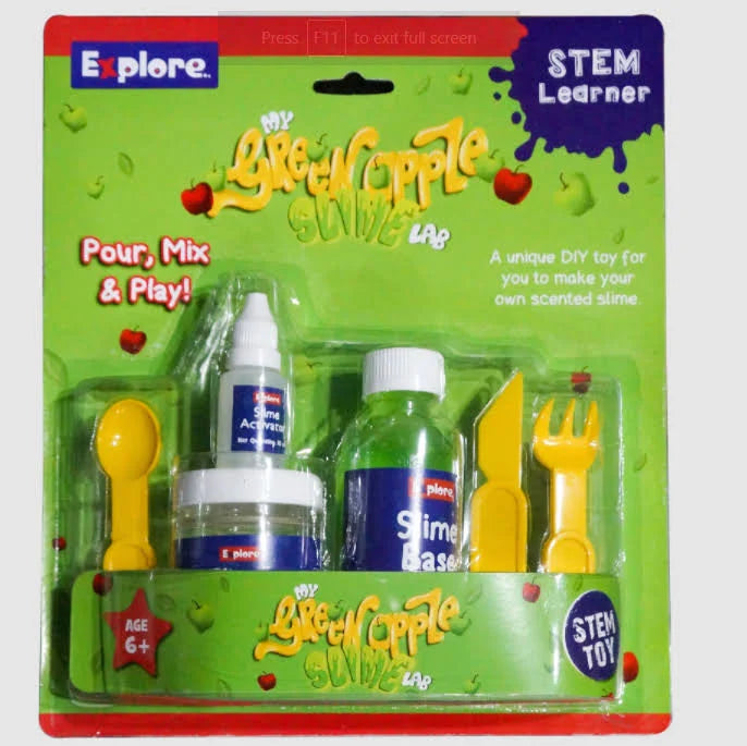 DIY Green Apple Slime Lab STEM Kit