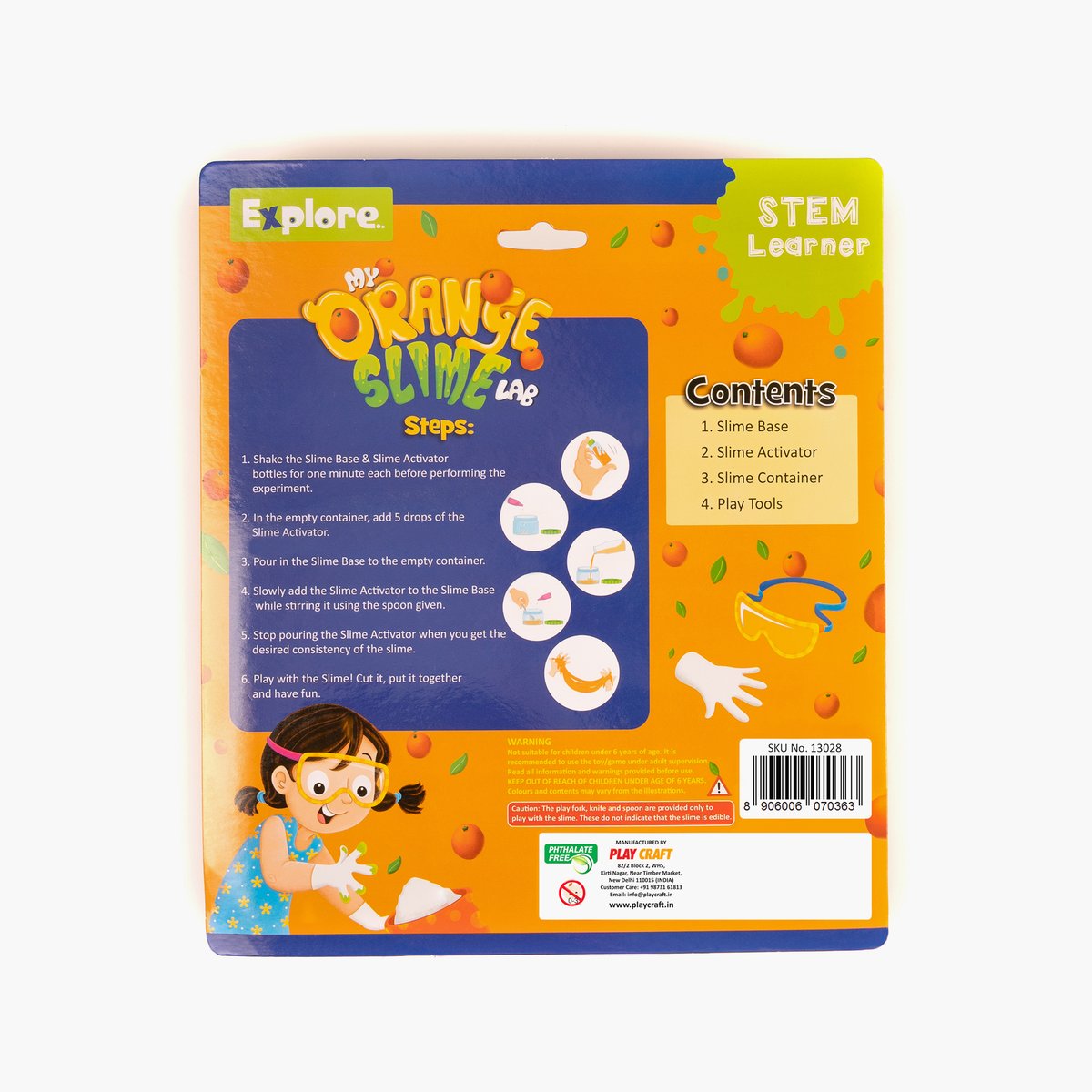 DIY Orange Slime Lab STEM Kit