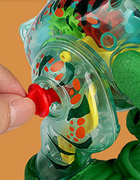 Toy Assemblable Transparent Dinosaur Durable Transparent for Gift
