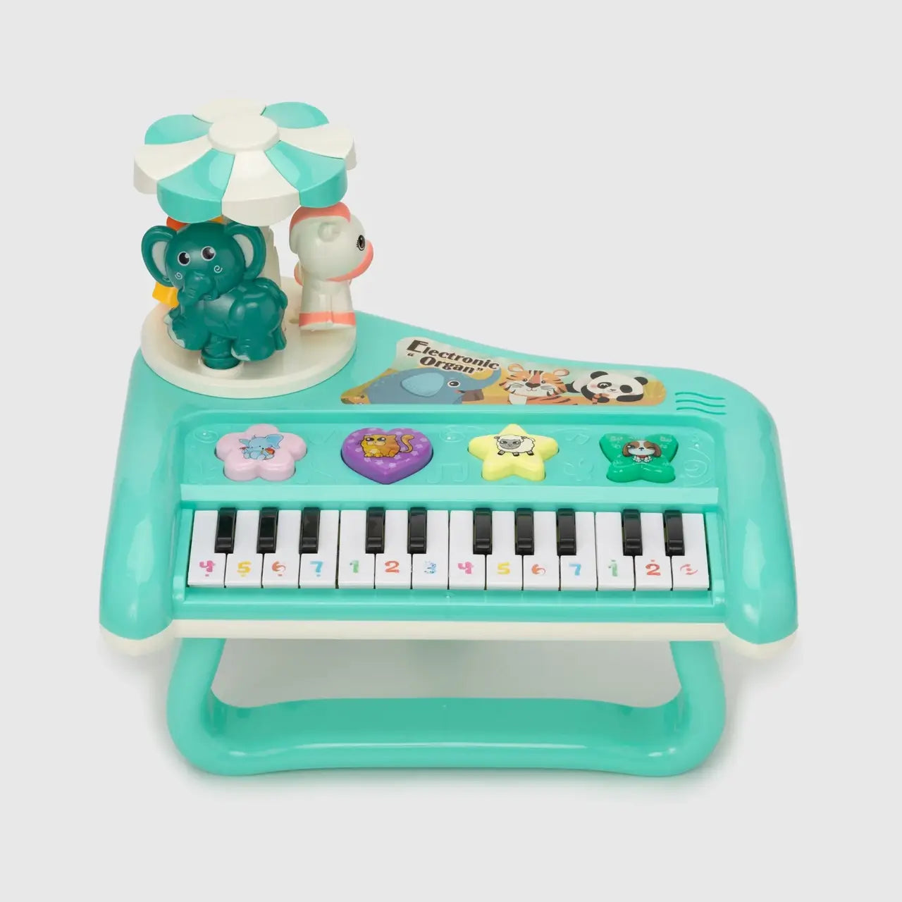 Animal Concert Musical Piano for Kids – Rotary Electronic Organ with Lights & Sound