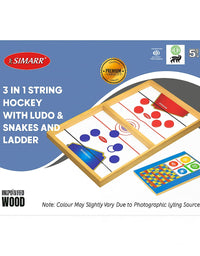 3-in-1 string hockey game – engaging and competitive tabletop play set for children and families
