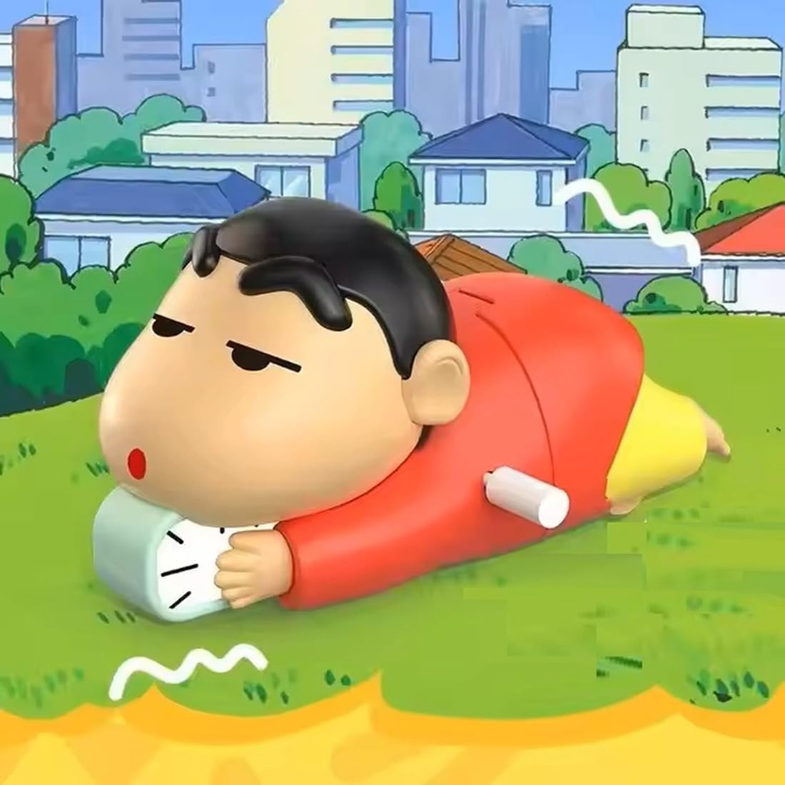Crawling Shinchan Toy with Clock – Cute Cartoon Action Figure for Kids